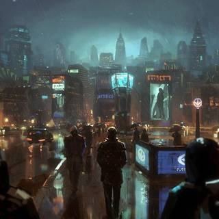 Cyberpunk style wallpaper