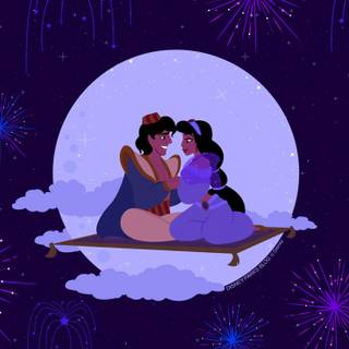 Jasmine and Aladdin wallpaper