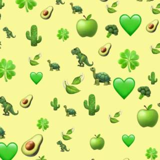 Green Emoji wallpaper