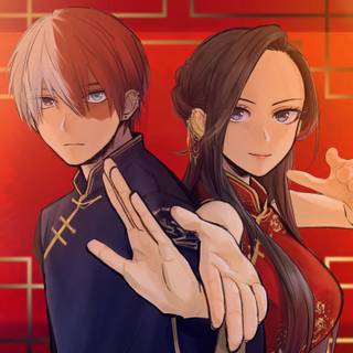 Shoto and Momo wallpaper