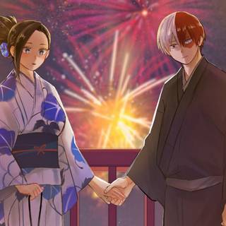 Shoto and Momo wallpaper