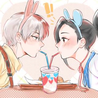 Shoto and Momo wallpaper