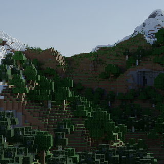 Minecraft mountain wallpaper