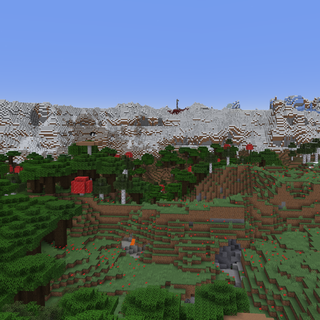 Minecraft mountain wallpaper