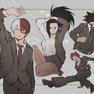 Shoto and Momo wallpaper