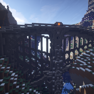 Minecraft mountain wallpaper