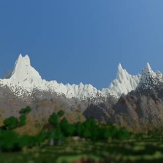 Minecraft mountain wallpaper