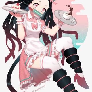 Tanjiro cat wallpaper