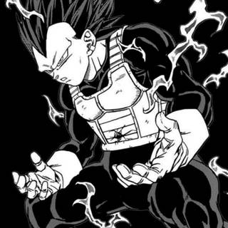 Vegeta black and white wallpaper