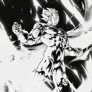 Vegeta black and white wallpaper