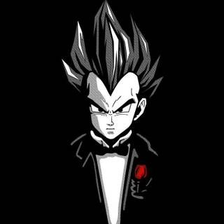 Vegeta black and white wallpaper