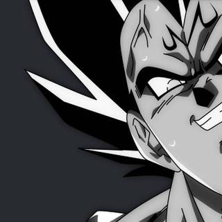 Vegeta black and white wallpaper