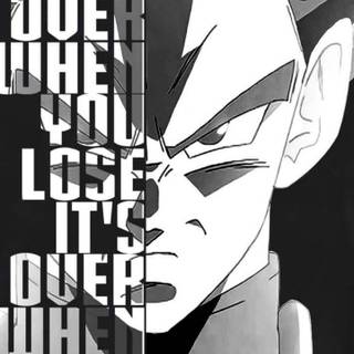 Vegeta black and white wallpaper