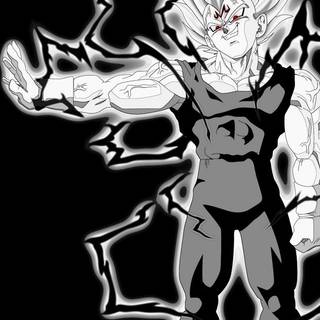 Vegeta black and white wallpaper