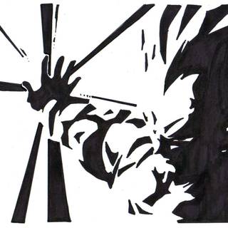 Vegeta black and white wallpaper