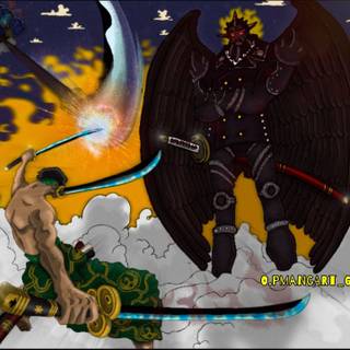 Zoro vs King wallpaper