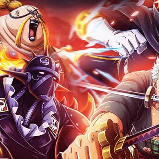Zoro vs King wallpaper