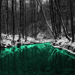 Green river wallpaper