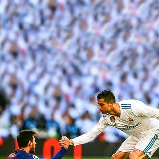 Ronaldo and Messi together wallpaper