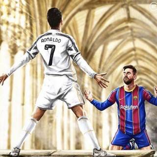Ronaldo and Messi together wallpaper