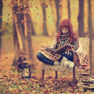 Reading spring wallpaper