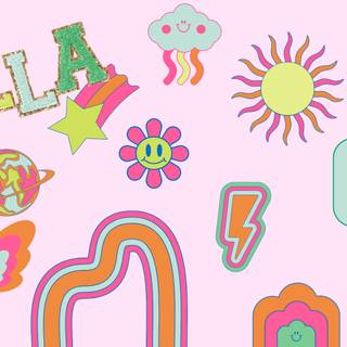 Preppy spring laptop wallpaper