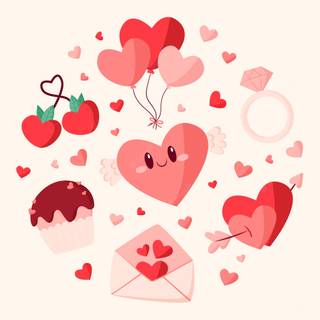 Valentine Day illustration wallpaper