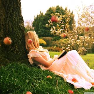 Reading spring wallpaper