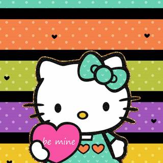 Valentines cat iPhone wallpaper