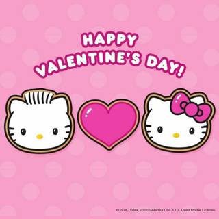 Valentine’s Day kitten iPhone wallpaper