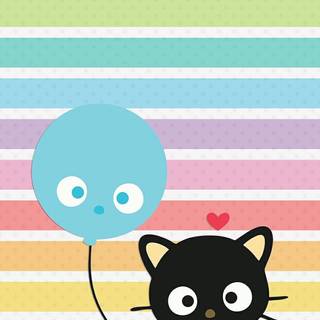 Valentines cat iPhone wallpaper