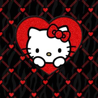 Valentine’s Day kitten iPhone wallpaper