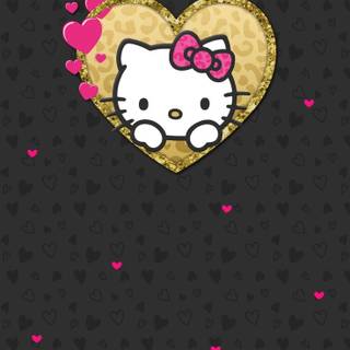 Valentine’s Day kitten iPhone wallpaper
