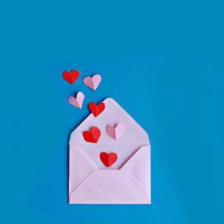 Pretty Valentine Day blue wallpaper