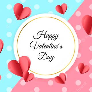 Pretty Valentine Day blue wallpaper