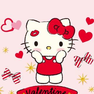 Valentine’s Day kitten iPhone wallpaper