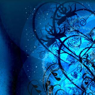 Pretty Valentine Day blue wallpaper