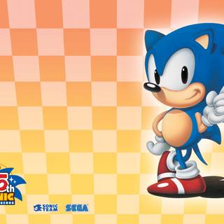 Classic Sonic and Amy desktop wallpaper