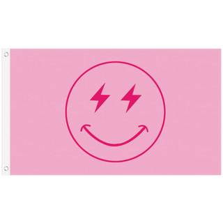 Preppy pink smiley face wallpaper