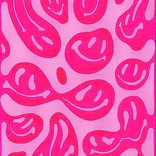 Preppy pink smiley face wallpaper