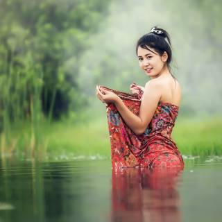 Asian women wallpaper