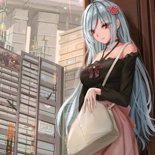 Anime girl PS4 4k wallpaper