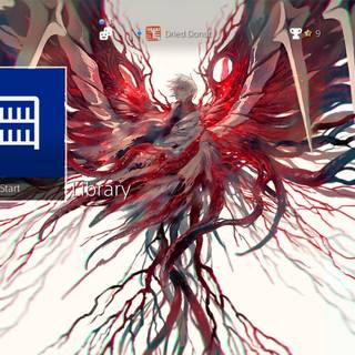 PS4 anime Red wallpaper