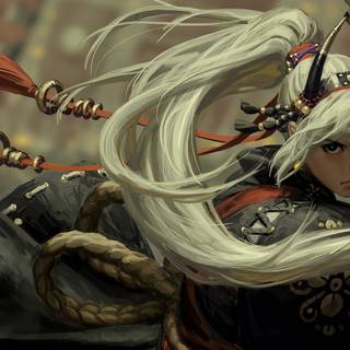 Anime samurai PC wallpaper
