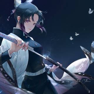 Anime samurai PC wallpaper