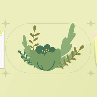 Green banner wallpaper