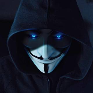 Neon mask man wallpaper