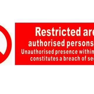 Restricted area wallpaper