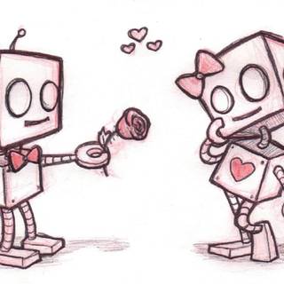 Robot Valentines wallpaper