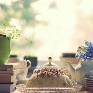 Spring and books wallpaper